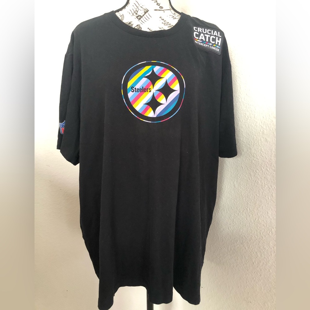 Nike Pittsburgh Steelers Crucial Catch Black Dri-FIT Tee 2XL